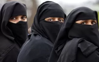 burka - fedett arc